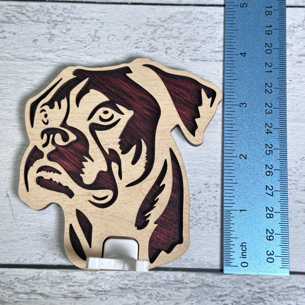 Boxer Dog Head Handmade Night Light Plug In - Picture 5 of 7